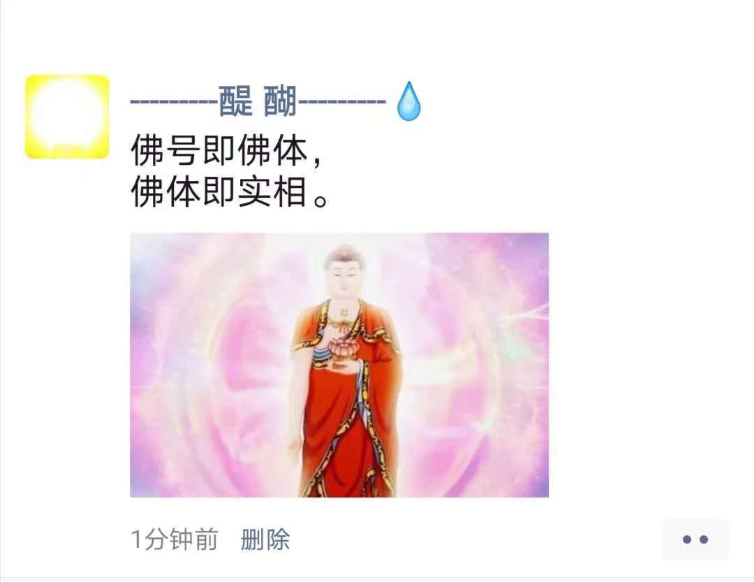 佛号即佛体， 佛体即实相。