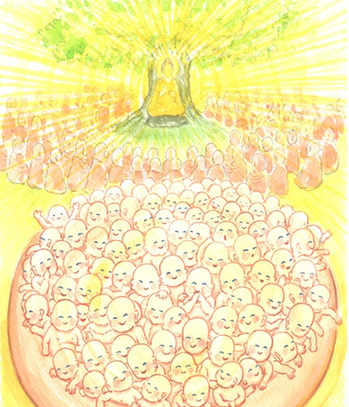 植福发善愿，多世同胎生