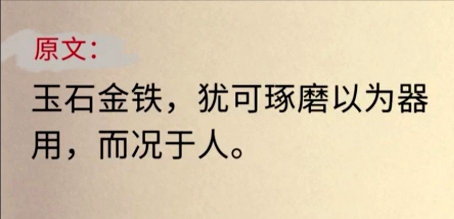 玉石金铁，犹可琢磨以为器用，而况于人。