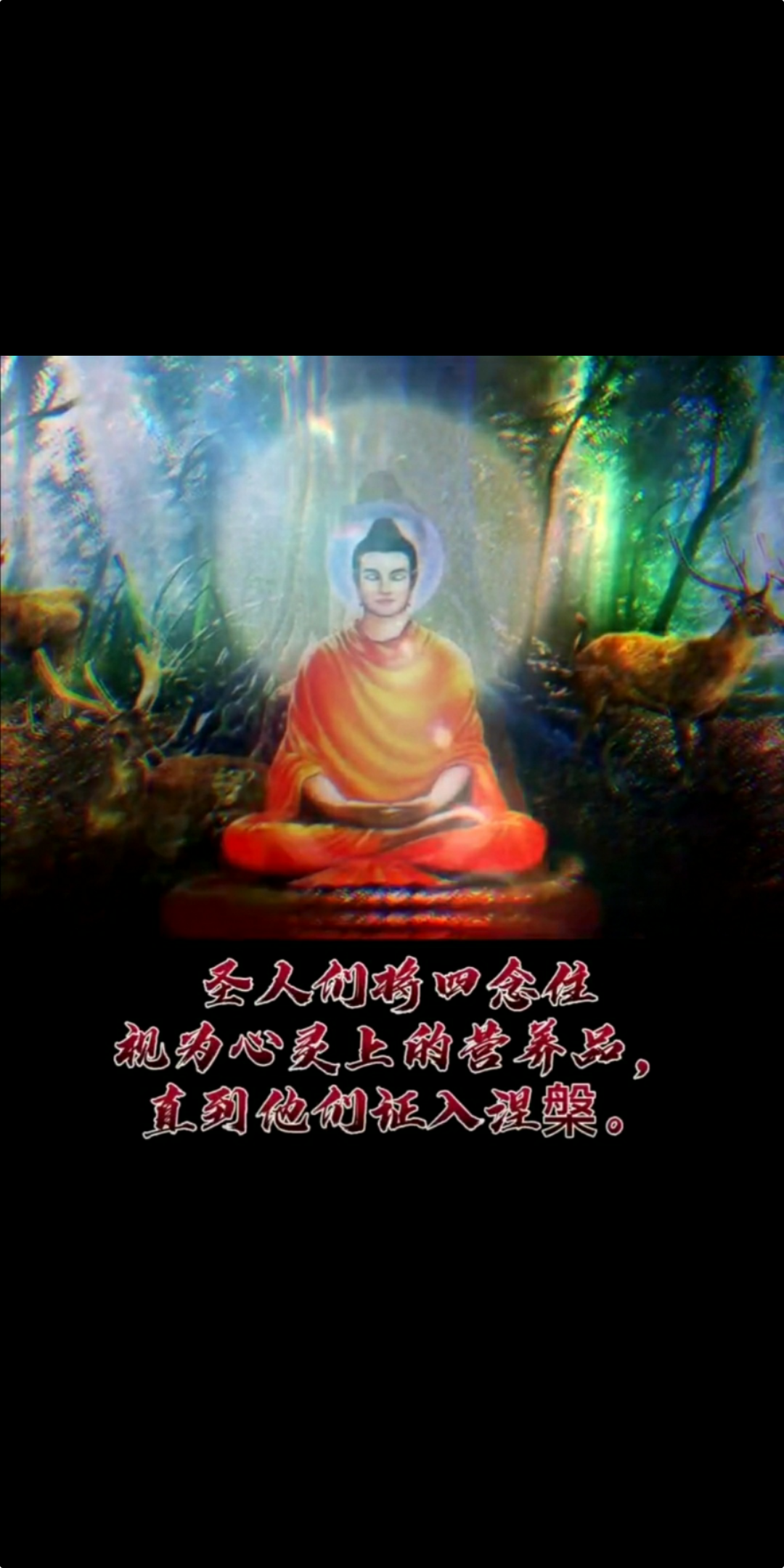 圣人们将四念住  视为心灵上的营养品，  直到他们证入涅槃。