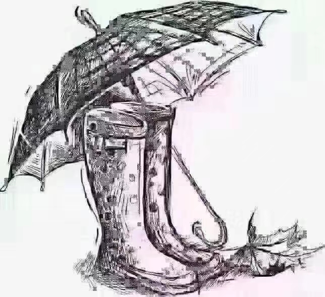 跟雨伞学做人，跟雨鞋学做事