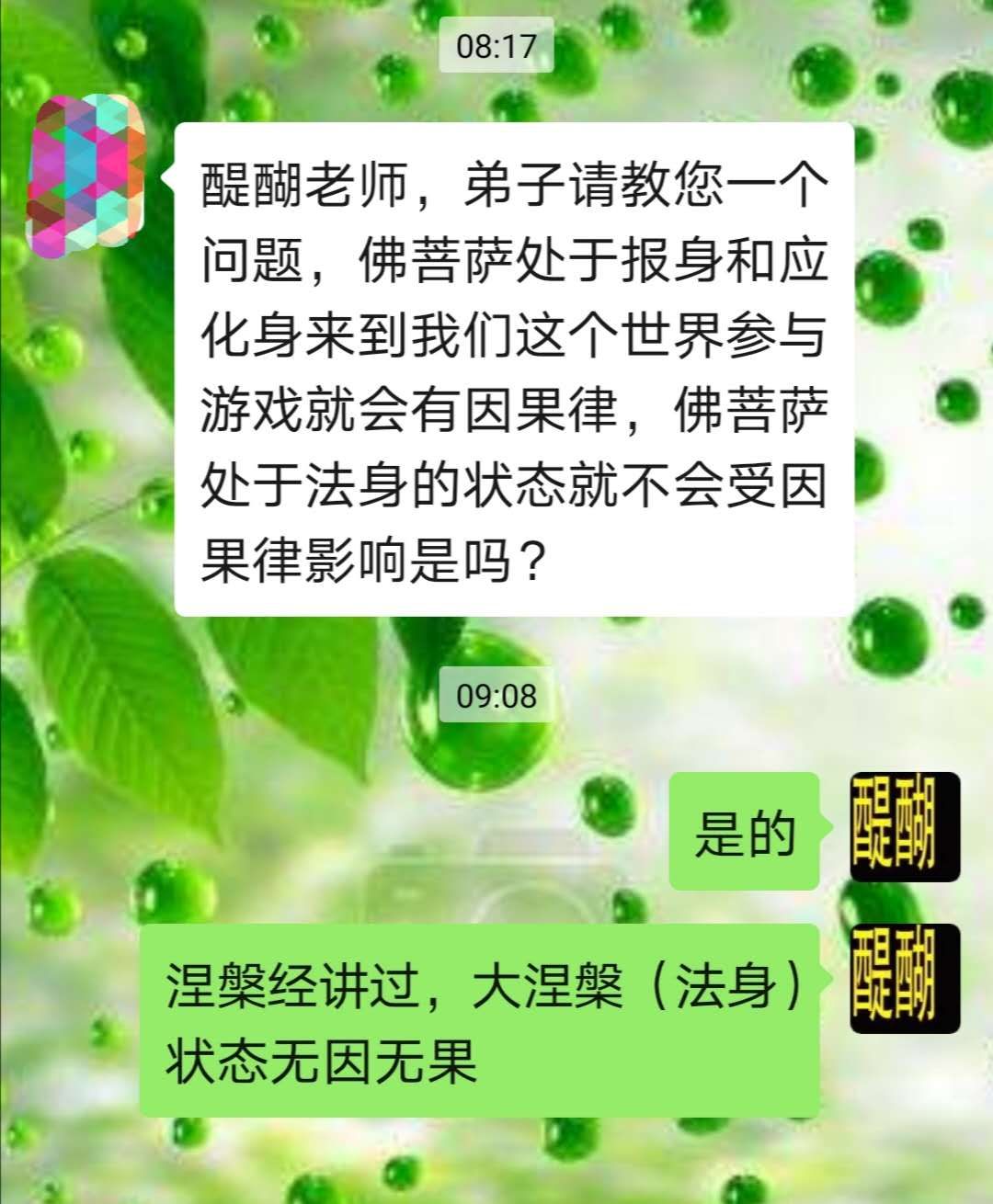 涅槃经讲过，大涅槃(法身)状态无因无果