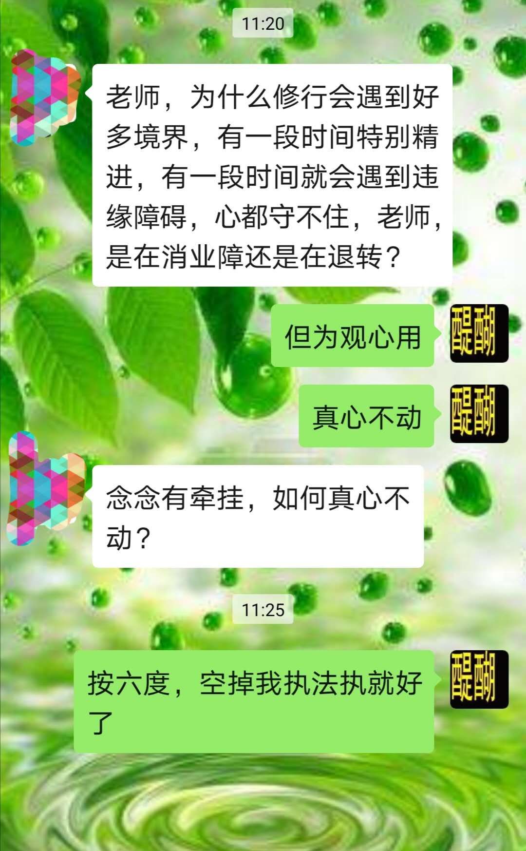 但为观心用，真心不动。按六度，空掉我执法执就好了